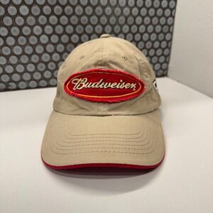 Nascar Dale Earnhardt Jr Cap Hat Mens Strap Back Beige Budweiser Chase Racing
